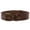Brown, variant on 1 1/4" Snap On Embossed Floral Leaf Perforated Vintage Soft Cowhide Full Grain Thick Leather Casual Jean Belt