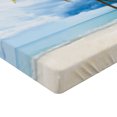 thumbnail image 2 of Ambesonne Hawaii Fitted Sheet, Beach Palm Trees Rock, Twin Size, Green Blue, 2 of 3