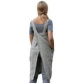thumbnail image 4 of FOCUSNORM Cotton Linen Apron for women Cross Back Apron Pinafore Dress for Baking Cooking Gardening Work, 4 of 5