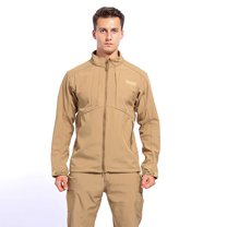 Fengqque Men's Outdoor Waterproof Jacket Lightweight Windproof Rainproof Outdoor Jacket Sports Windbreaker Outdoor Soft Warm Fleece Sports Stand-up Collar Jacket