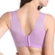 thumbnail image 3 of Gibobby Sujetador deportivo sin aros de talla grande para mujer Sujetadores deportivos para mujer(Morado,42E), 3 of 4