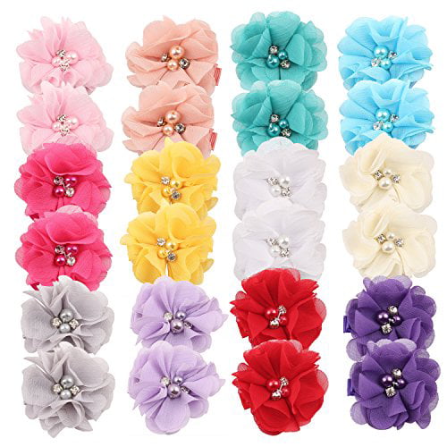 Elesa Miracle Baby Girl Hair Clips Toddlers Infants Kids Hair Grosgrain Ribbon Bow Snap Clips Barrettes 