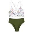 thumbnail image 3 of Hicidod Bikini Sets for Women High Waisted Tummy Control Halter Swimsuit Full Coverage Fashion Printed 2 Piece Bathing Suit, 3 of 6