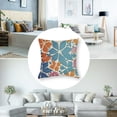 thumbnail image 5 of Blue Orange Burgundy Red Pillow Covers  Geometric Art Flower Print Decorative Outdoor Pillowcases Abstract Floral Farmhouse Throw Cushion Case Decor for Couch Sofa Bed, 5 of 7
