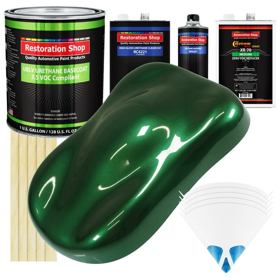 British Racing Green Metallic Gallon Kit Low VOC URETHANE BASECOAT Car Paint Kit