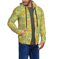 thumbnail image 2 of Wukai Cute Turtle Print Men's Zip-Up Hoodie,Fleece Full-Zip Hoodie for Men, Hooded Sweatshirt-Small, 2 of 5