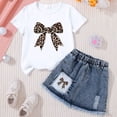 thumbnail image 2 of UAYOTSE Kids 2 Piece Outfits Girls Summer Plaid Short Sleeve T-Shirts and Pants Set Fashion Clothing Sets,Sizes 5-6 Years, 2 of 3