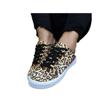 

Lacyhop Fashion Canvas Shoes for Women Comfort Flat Lace Up School Gym Pumps