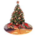 thumbnail image 5 of Christmas Tree Skirt 48" Halloween Pumpkin Cute Black Cat (27) Xmas Tree Skirts Mat for New Year Holiday Christmas Party Decorations, 5 of 5