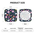 thumbnail image 5 of Honeii Floral Rabbit Print Square Cushion Cover with Elastic Band & Ties,Sofa Cushion Covers,Furniture Protector for Living Room,Washable Sofa Seat Slipcover-Four Pieces, 5 of 7