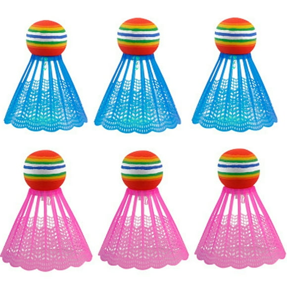 Kyusrd Summer Outdoor Patio Deals！1/4/6 PCS Colorful LED Luminous Plastic Nylon Badminton Outdoor Sports