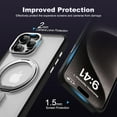 thumbnail image 6 of for iPhone 15 Pro Max Case with 360° Rotatable Magnetic Ring Stand [Compatible with Mag-safe][Military-Grade Protection] Translucent Back iPhone 15 Pro Max Phone Case 6.7" for Women Men,Black, 6 of 14