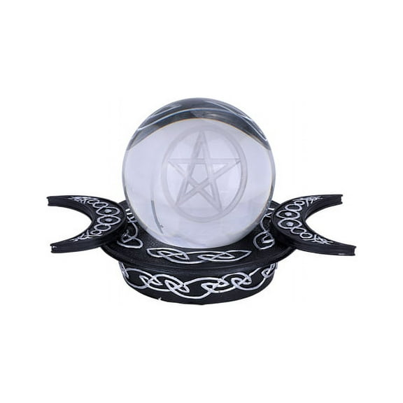 Magic Celtic Pentagram Resin Base with Clear Orb