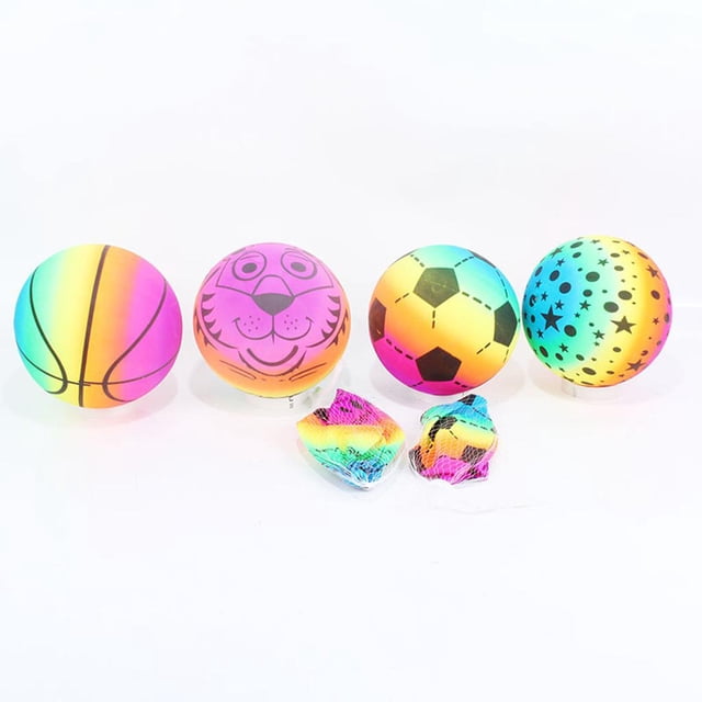 2 Piezas de Pelotas de Juguete para de Interior Libre 9 '' Baloncesto de Fútbol Suave para Cola Balón de fútbol para niños