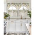 thumbnail image 4 of Eucalyptus Leaves Swag Curtains for Living Room/Bedroom Windows, Green Summer Botanical Rustic Kitchen Curtains and Valances Set 36 Inch Length, Light Filtering Swags Valance Curtain Panels, 4 of 5