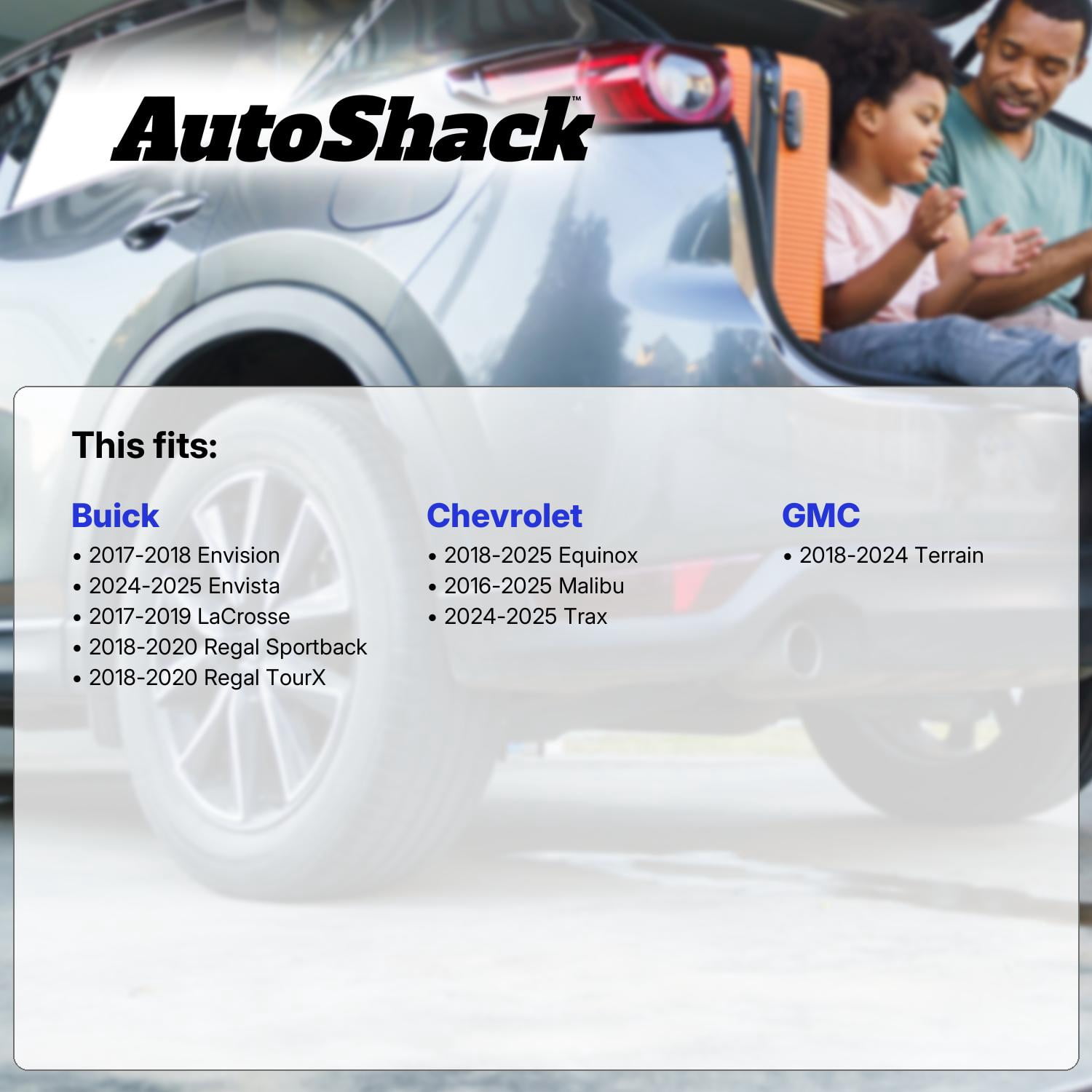 AutoShack Rear Brake Rotors for Chevrolet, Equinox 2018-2025 Malibu 2016-2025, 4WD FWD L4 1.5L 1.6L 1.8L 2.0L - Silver Zinc Coated Drilled & Slotted - SilverShield Pro - 11.34" (288 mm), 5-Lug
