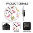 thumbnail image 5 of YladaFaie 10 Inch Silent Round Wall Clock, Flamingos Flower Non Ticking Clock for Living Room Kitchen Bedroom Office Decorative with Desktop Stand Easy to Read Home Art Decor, 5 of 7