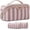 01Pink, variant on Large Cosmetic Bag Set of 3 - PU Leather Travel Makeup Bag with Compartments, Waterproof &