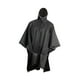 thumbnail image 2 of Poncho de lluvia con capucha, impermeable, portátil, resistente al agua, 3 en 1, largo Negro, 2 of 8