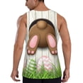 thumbnail image 3 of Easygdp Brown Bunny Men's Tank Top, Sleeveless Muscle T Shirts, Breathable, Quick-Dry, Loose for Gym, Running, Fitness - X-Large, 3 of 9