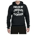 thumbnail image 2 of Fueled by Jesus and Coffee Funny Christian | Mens Inspirational/Christian Hooded Sweatshirt Graphic Hoodie, Black, Small, 2 of 3