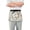 Cute Happy Bear in Flowers, variant on Skull Head in Galaxy Server Apron with 3 Pockets Waterproof Waitress Waist Short Apron for Man Woman 12 Inches