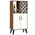 thumbnail image 1 of Costway Armoire à Bar Buffet Buffet en Bois Armoire de Rangement W / Vin Rack Noyer, 1 of 10