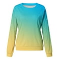 thumbnail image 4 of 2023 Chandail en Molleton Oversize pour Femmes Mode Femme Manches Longues Col Rond Blouse Imprimée Automne Pull Décontracté Tops Coupe Ample Tops pour Femmes, 4 of 5