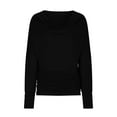 thumbnail image 4 of ZyeKqe Womens Long Sleeve Tops Cowl Neck Shirts Ruched Going out Tops Loose Fitted Tees Top, 4 of 5