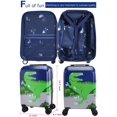 thumbnail image 6 of GURHODVO 19" Kids Carry On Luggage with Wheels, Big Green Dinosaur, 6 of 7