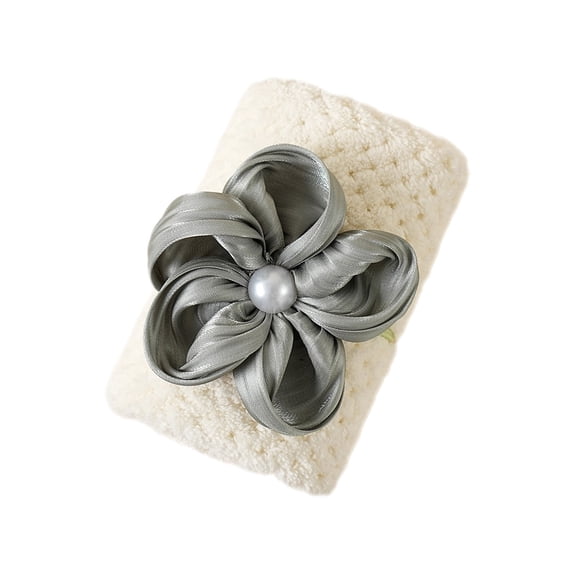 Kyusrd Small Hand Towels for Bathroom,Cotton Soft Absorbent Decorative Hand Towel for Face Spa Bath Gym Kitchen,Gray,30x40cm