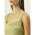 thumbnail image 5 of DressBerry Women's Solid Velvet Sleeveless Cropped Top High Waist Cowl Neck Casual Summer Wear Western Style Body Fit Short Top, 5 of 8