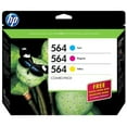 thumbnail image 3 of HP 564 3-pack Cyan/Magenta/Yellow Original Ink Cartridges w/Photo Paper and Extra Black Ink, 3 of 3