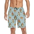 thumbnail image 6 of FREEAMG Guinea Pig Christmas Cavy Hamster Snowflake Pattern Men's Pajama Pants Shorts Sleepwear Lounge Pajama Bottoms, 6 of 7