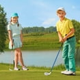 thumbnail image 4 of Ultimate 33" Junior #7 Iron for Kids with Fiberglass Shaft & Headcover Individual Gold Club Blue, 4 of 10