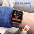 thumbnail image 3 of Reloj inteligente compatible con Bluetooth, reloj inteligente para fitness, resistente al agua, presión arterial, detección de teléfono, pulsera para correr, entrenamiento de gimnasio Inevent EL005172-00B, 3 of 7