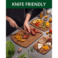 thumbnail image 4 of Royal Craft Wood Cutting Board Set for Kitchen, Wooden Cutting Boards for Meat & Vegetables, Carbonized Bamboo, 4 of 8