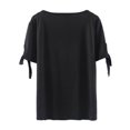 thumbnail image 1 of Camiseta Holgada de Verano Sunnimix talla grande para Mujer XL 2XL 3XL 4XL 5XL Negro 4XL, 1 of 8