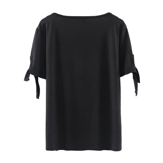 Camiseta Holgada de Verano Sunnimix talla grande para Mujer XL 2XL 3XL 4XL 5XL Negro 4XL