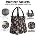thumbnail image 3 of Pioneer Flower Floral Print Pattern Drawstring Lunch Bag Women - Drawstring Lunch Bag Insulated for Work Office - Stain-Resistant Large Lunchbags for Women with Multi-Pockets, 3 of 6
