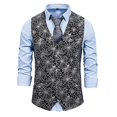 thumbnail image 2 of 2XL Chaleco para hombre, traje ajustado con estampado de telaraña y bronceado, a la moda, 2 of 4