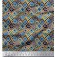thumbnail image 1 of Soimoi Cotton Jersey Fabric Square Geometric Fabric Prints By Yard 58 Inch Wide, 1 of 3