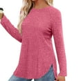 thumbnail image 2 of fatyb Women's Fall Winter Tunic Tops Basic Knit Long Sleeve Soft Sweater Lightweight Pullover Shirts, 2 of 6