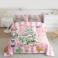 thumbnail image 3 of Manfei Girly Pink Christmas Queen Comforter Set for Girls, Kawaii Fairy Tale Princess Bedding Sets, Royal Nutcracker Guard Reversible Bedding Comforter Set, Lightweight Room Decor, 3-Piece, 3 of 9