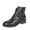 Black, variant on Wensltd Women Lace Up Ankle Boots Low Block Heel Zip Side Short Boots Daily Shoes Wide Width For Outdoor Wear