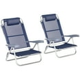 thumbnail image 1 of Outsunn Set of 2 Fishing Chairs, Camping Chairs for Outdoor, Dark Blue, 1 of 10
