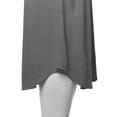 thumbnail image 5 of A2Y Women's Premium Solid Long Sleeve Round Hem Crew Neck Top Shirt Charcoal 1XL, 5 of 7