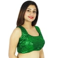 thumbnail image 2 of Party Wear Choli Ready-Made Dense Sequins Designer Blouse Bollywood Crop-Top, 2 of 3