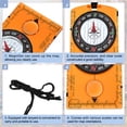 thumbnail image 4 of Uxcell Orienteering Compass, 2 Pack Navigation Hiking Compasses for Map Reading Survival Outdoor Exploring Orange, 4 of 7