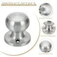 thumbnail image 3 of 4 Pcs Poignées de Porte Factices Rondes Boutons de Porte en Acier Inoxydable Bouton Latéral Sans Rotation Argent, 3 of 7